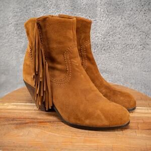 Sam Edelman Louie Ankle Bootie Suede Leather Boot Brown Women's Size 7.5